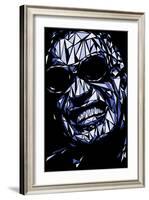 Ray Charles-Cristian Mielu-Framed Art Print