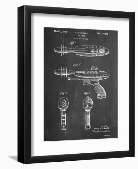 Ray Gun Patent Laser-null-Framed Art Print