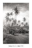 The Surf-Rider Hawaii, Girl with Surfboard, Photo Postcard c.1920-Ray Jerome Baker-Framed Art Print