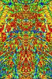 A Red and Blue Kaleidoscopic Tapestry-Ray2012-Art Print