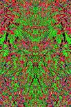 A Red and Green Kaleidoscopic Tapestry-Ray2012-Art Print