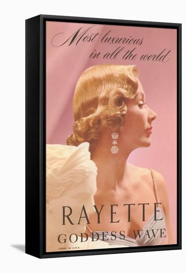 Rayette Goddess Wave Hairdo-null-Framed Stretched Canvas