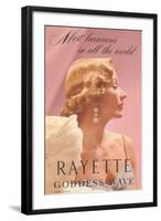 Rayette Goddess Wave Hairdo-null-Framed Art Print