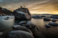 Sunset at Bonsai Rock in Lake Tahoe, Nevada-Raymond Carter-Stretched Canvas