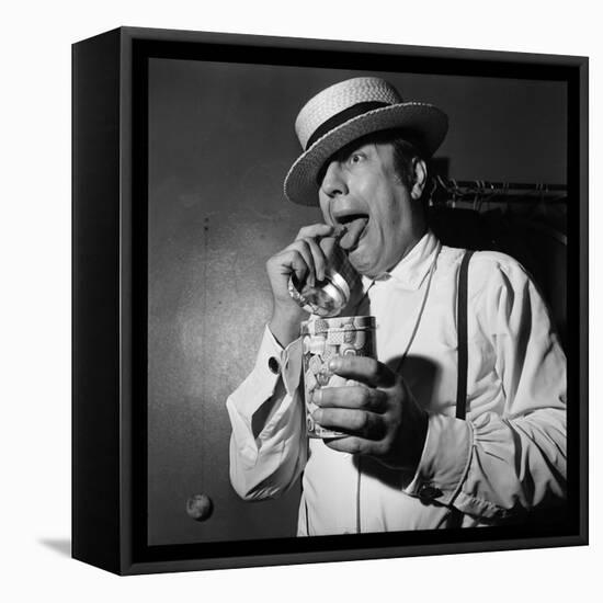 Raymond Devos Eating a Candy-Thérese Begoin-Framed Stretched Canvas