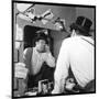 Raymond Devos Watching Himself in a Mirror-Thérese Begoin-Mounted Photographic Print