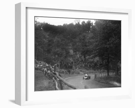 Raymond Mays Vauxhall-Villiers competing in the Shelsley Walsh Speed Hill Climb, Worcestershire-Bill Brunell-Framed Photographic Print