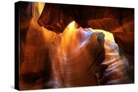 Rays Antelope Canyon Page AZ-null-Stretched Canvas