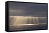 Rays from the Clouds over the Pacific Ocean, Santa Cruz, California-Chuck Haney-Framed Stretched Canvas