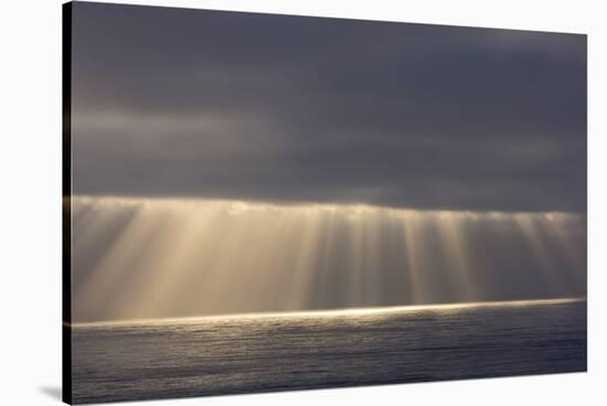 Rays from the Clouds over the Pacific Ocean, Santa Cruz, California-Chuck Haney-Stretched Canvas
