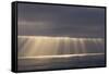 Rays from the Clouds over the Pacific Ocean, Santa Cruz, California-Chuck Haney-Framed Stretched Canvas