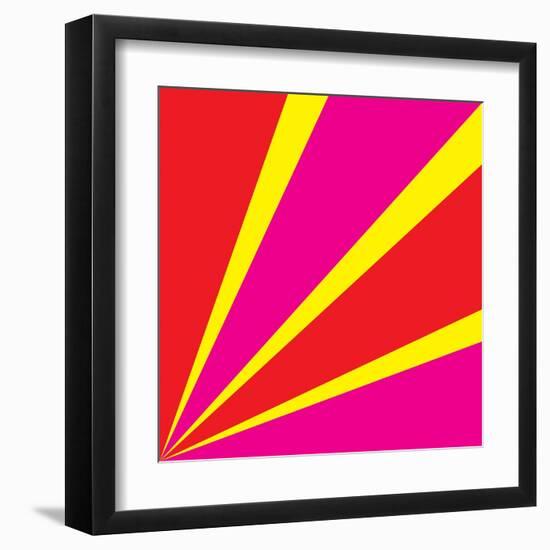 Rays of Color Pink and Red-Vector Goodi-Framed Art Print