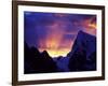 Rays of Sunlight Illuminate the Clouds over the Mountains to the West of Gokyo at Sunrise-Mark Hannaford-Framed Photographic Print