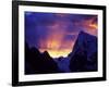 Rays of Sunlight Illuminate the Clouds over the Mountains to the West of Gokyo at Sunrise-Mark Hannaford-Framed Photographic Print