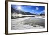 Rays of Winter Sun Illuminate Lake Silvaplana Still Partially Frozen, Switzerland-Roberto Moiola-Framed Photographic Print