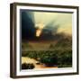 Rays on Sky over Khwae Yai River Which Is in Thailand-Sergiy Serdyuk-Framed Photographic Print