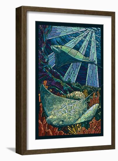 Rays - Paper Mosaic-Lantern Press-Framed Art Print