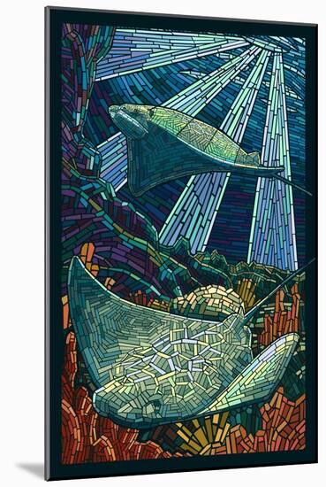 Rays - Paper Mosaic-Lantern Press-Mounted Art Print