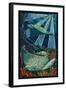 Rays - Paper Mosaic-Lantern Press-Framed Art Print