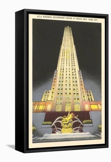 RCA Building, Rockefeller Center, New York City-null-Framed Stretched Canvas