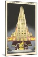 RCA Building, Rockefeller Center, New York City-null-Mounted Art Print