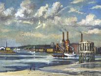 Low Tide, Deptford, 1972-RCD Lowry-Framed Giclee Print