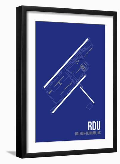 RDU Airport Layout-08 Left-Framed Giclee Print
