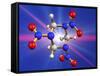 RDX Explosive, Molecular Model-Laguna Design-Framed Stretched Canvas