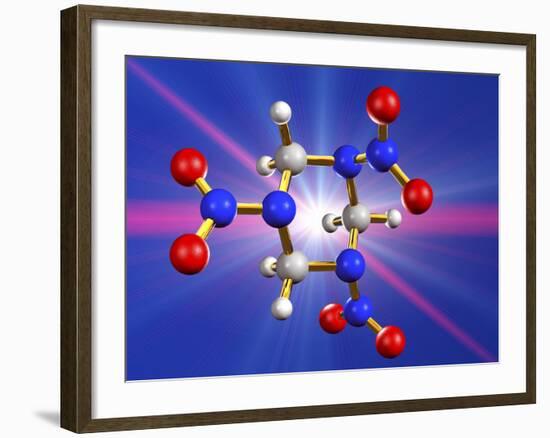 RDX Explosive, Molecular Model-Laguna Design-Framed Photographic Print