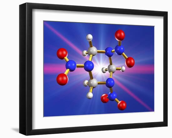 RDX Explosive, Molecular Model-Laguna Design-Framed Photographic Print