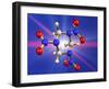 RDX Explosive, Molecular Model-Laguna Design-Framed Photographic Print