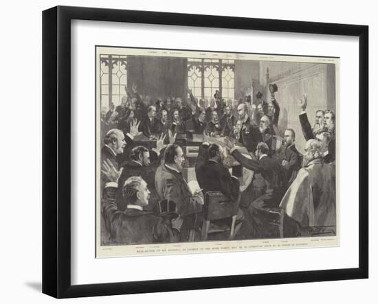 Re-Election of Mr Parnell as Leader of the Irish Party-Thomas Walter Wilson-Framed Giclee Print