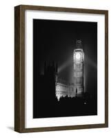 Re-Illumination of Big Ben, V-E Day-null-Framed Photographic Print