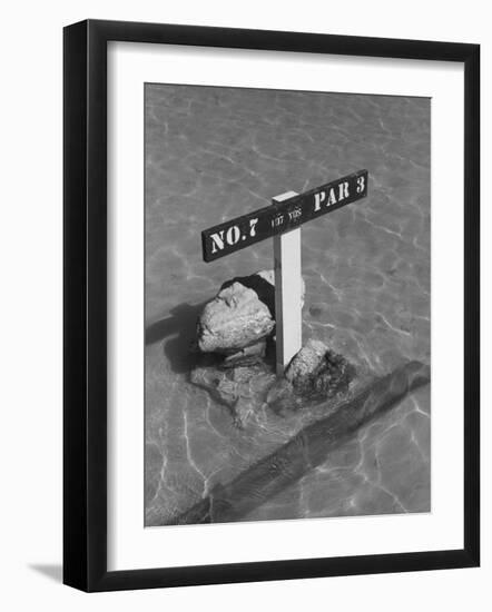 Re: Low Tide Country Club, Wake Island-null-Framed Premium Photographic Print