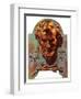 "Re -print of "Bronze Lincoln"," February 1, 1976-Joseph Christian Leyendecker-Framed Giclee Print