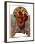 "Re -print of "Bronze Lincoln"," February 1, 1976-Joseph Christian Leyendecker-Framed Giclee Print