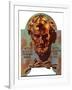 "Re -print of "Bronze Lincoln"," February 1, 1976-Joseph Christian Leyendecker-Framed Giclee Print