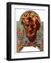 "Re -print of "Bronze Lincoln"," February 1, 1976-Joseph Christian Leyendecker-Framed Giclee Print