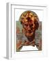 "Re -print of "Bronze Lincoln"," February 1, 1976-Joseph Christian Leyendecker-Framed Giclee Print