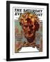 "Re -print of "Bronze Lincoln"," Saturday Evening Post Cover, February 1, 1976-Joseph Christian Leyendecker-Framed Giclee Print