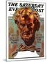 "Re -print of "Bronze Lincoln"," Saturday Evening Post Cover, February 1, 1976-Joseph Christian Leyendecker-Mounted Giclee Print