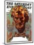 "Re -print of "Bronze Lincoln"," Saturday Evening Post Cover, February 1, 1976-Joseph Christian Leyendecker-Mounted Giclee Print