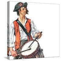 "Re-print of "Colonial Drummer"," July/Aug 1976-Joseph Christian Leyendecker-Stretched Canvas