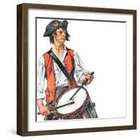 "Re-print of "Colonial Drummer"," July/Aug 1976-Joseph Christian Leyendecker-Framed Giclee Print