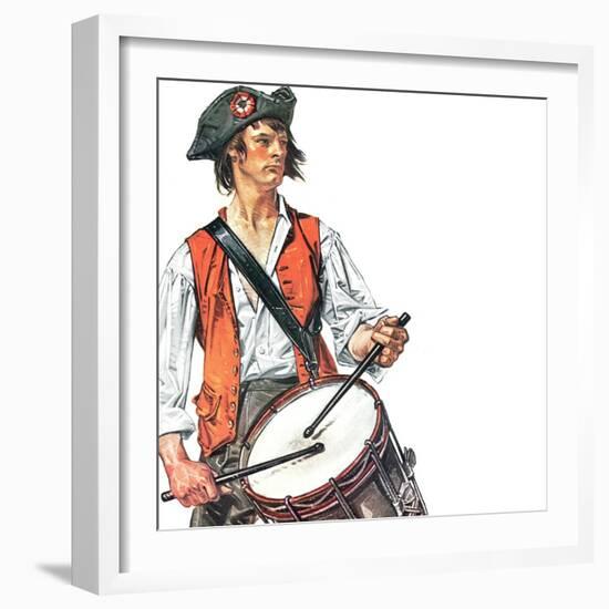 "Re-print of "Colonial Drummer"," July/Aug 1976-Joseph Christian Leyendecker-Framed Giclee Print