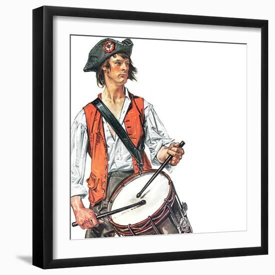 "Re-print of "Colonial Drummer"," July/Aug 1976-Joseph Christian Leyendecker-Framed Premium Giclee Print
