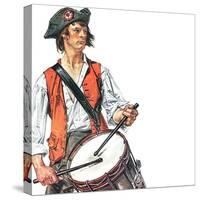 "Re-print of "Colonial Drummer"," July/Aug 1976-Joseph Christian Leyendecker-Stretched Canvas