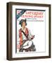 "Re-print of "Colonial Drummer"," Saturday Evening Post Cover, July/Aug 1976-Joseph Christian Leyendecker-Framed Giclee Print