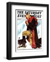 "Re-print of "George Washington at Valley Forge"," Saturday Evening Post Cover, November 1, 1975-Joseph Christian Leyendecker-Framed Giclee Print