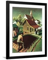 "Re print of "Spring 1942"," April 18, 1942-Grant Wood-Framed Giclee Print